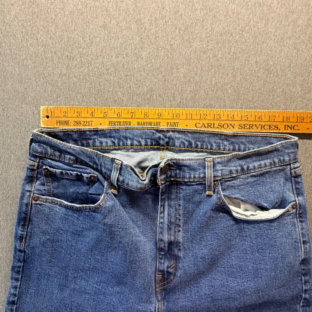 Levi 505 Regular Fit Straight Leg Jeans Medium Wash Blue Mens 40x32 00505-1454